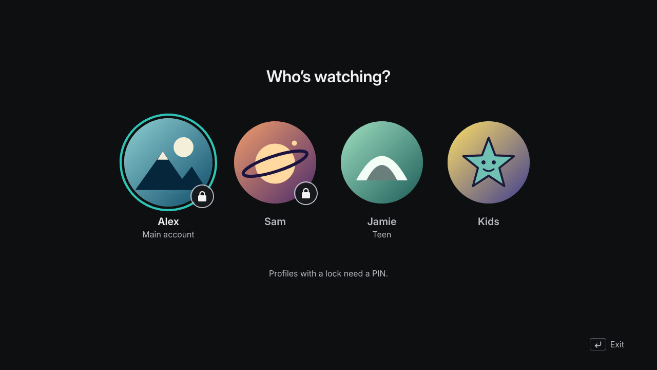 Profile picker